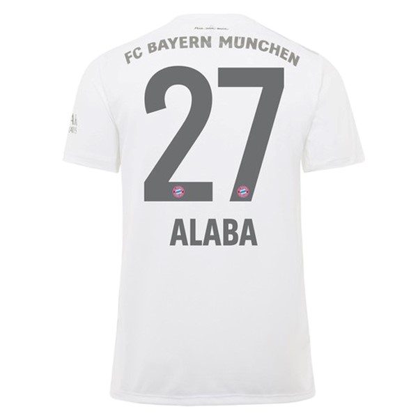 Camiseta Bayern Munich NO.27 Alaba Segunda equipación 2019-2020 Blanco
